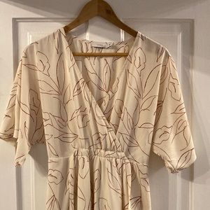 Cream and red floral Lush dress